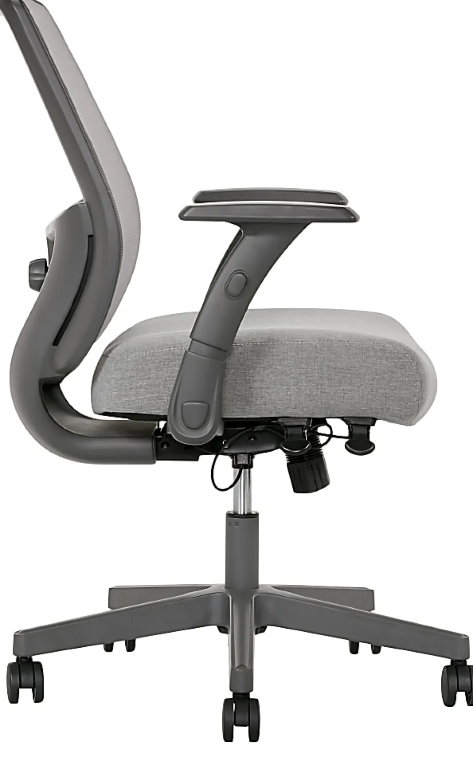 Serta® SitTrue™ Rayne Ergonomic Mesh/Fabric Mid-Back Task Office Chair, Gray