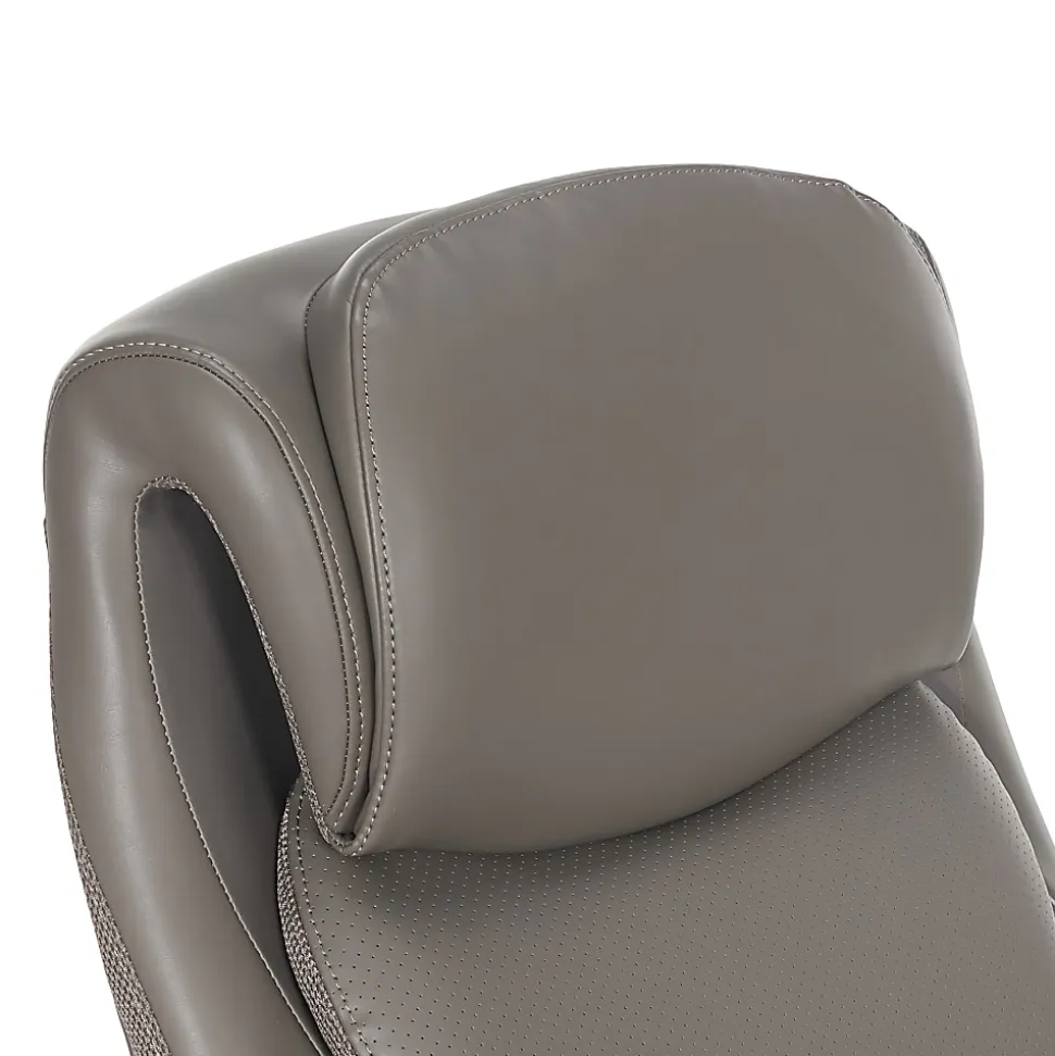 Serta Smart Layers Arlington AIR Ergonomic Bonded Leather High-Back Executive Chair, Taupe