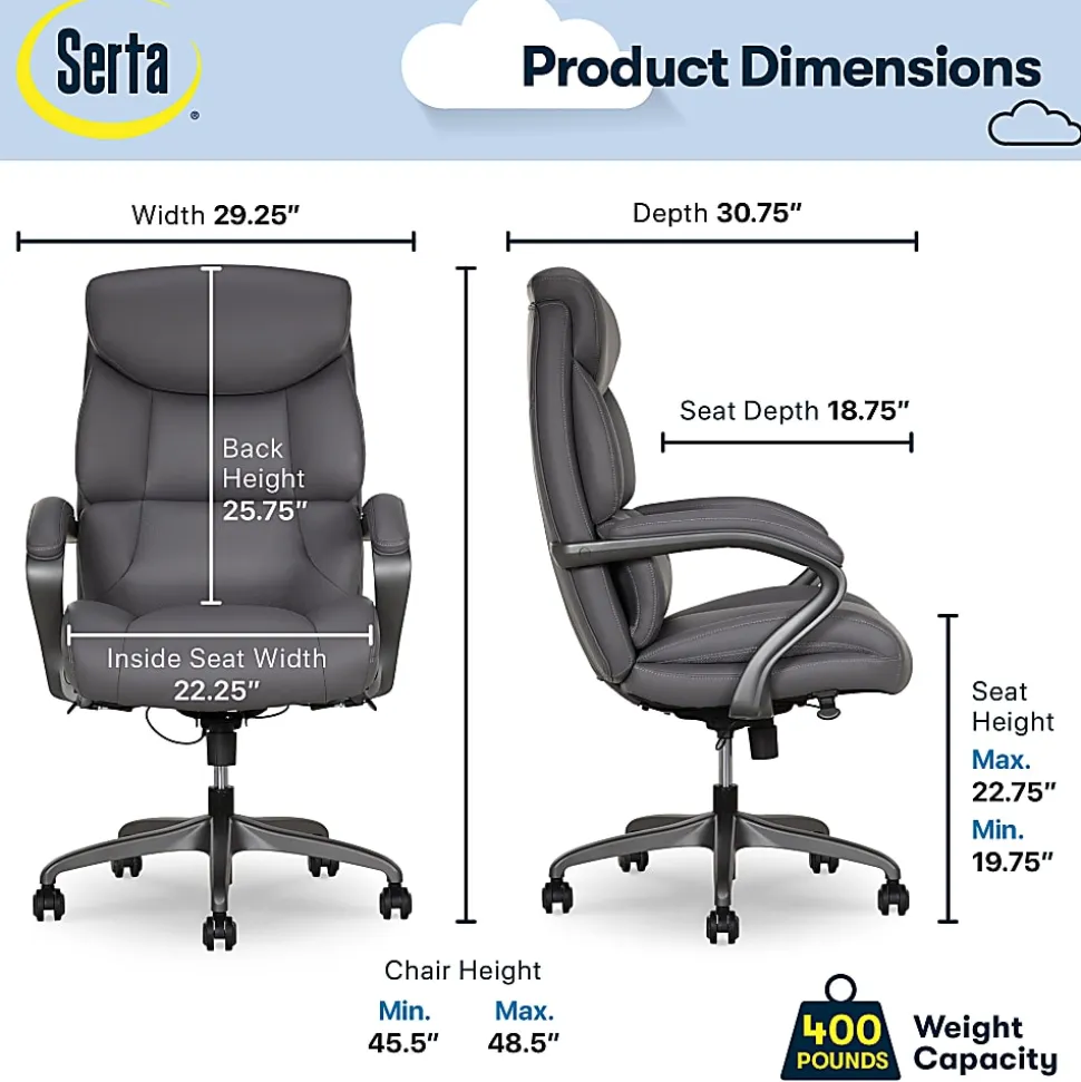 Serta® SmartLayers™ Bellmore Big & Tall, 52909-DGRY