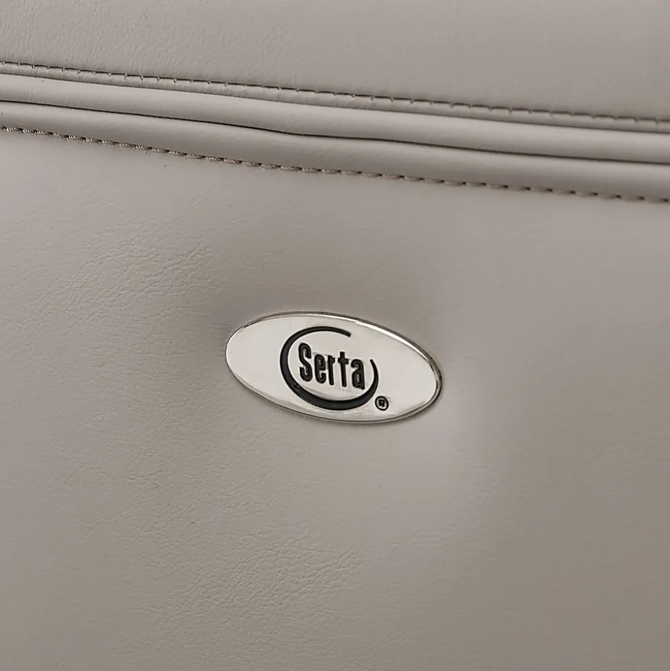 Serta® SmartLayers™ Everett Big & Tall Ergonomic Vegan Leather High-Back Executive Office Chair, Taupe/Dark Gray, BIFMA Compliant