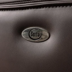 Serta® SmartLayers™ Everett Big & Tall Ergonomic Vegan Leather High-Back Executive Office Chair, Dark Brown/Dark Gray