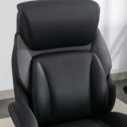 Serta® SmartLayers™ Everett Big & Tall Ergonomic Vegan Leather High-Back Executive Office Chair, Black/Dark Gray, BIFMA Compliant