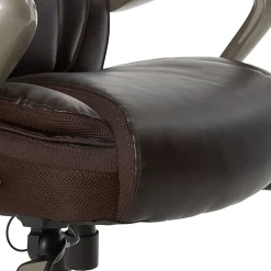 Serta® Smart Layers™ Hensley Big & Tall Ergonomic Bonded Leather High-Back Office Chair, Roasted Chestnut/Satin Nickel, BIFMA Compliant