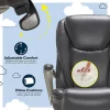 Serta® Smart Layers™ Hensley Big & Tall Ergonomic Bonded Leather High-Back Chair, Dark Gray/Silver