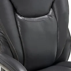 Serta® Smart Layers™ Hensley Big & Tall Ergonomic Bonded Leather High-Back Chair, Dark Gray/Silver