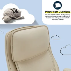 Serta® SmartLayers™ Mosby Ergonomic Vegan Leather High-Back Executive Office Chair, Cream