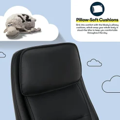 Serta® SmartLayers™ Mosby Ergonomic Vegan Leather High-Back Executive Office Chair, Black/Dark Gray, BIFMA Compliant