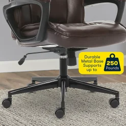 Serta® Style Hannah I Bonded Leather High-Back Office Chair, Comfort Biscuit/Black