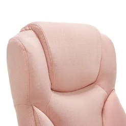 Serta® Style Hannah II High-Back Office Chair, Microfiber, Harvard Pink/Black