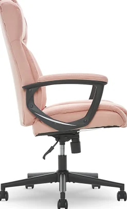 Serta® Style Hannah II High-Back Office Chair, Microfiber, Harvard Pink/Black