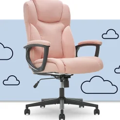 Serta® Style Hannah II High-Back Office Chair, Microfiber, Harvard Pink/Black