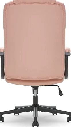 Serta® Style Hannah II High-Back Office Chair, Microfiber, Harvard Pink/Black