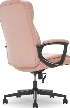 Serta® Style Hannah II High-Back Office Chair, Microfiber, Harvard Pink/Black