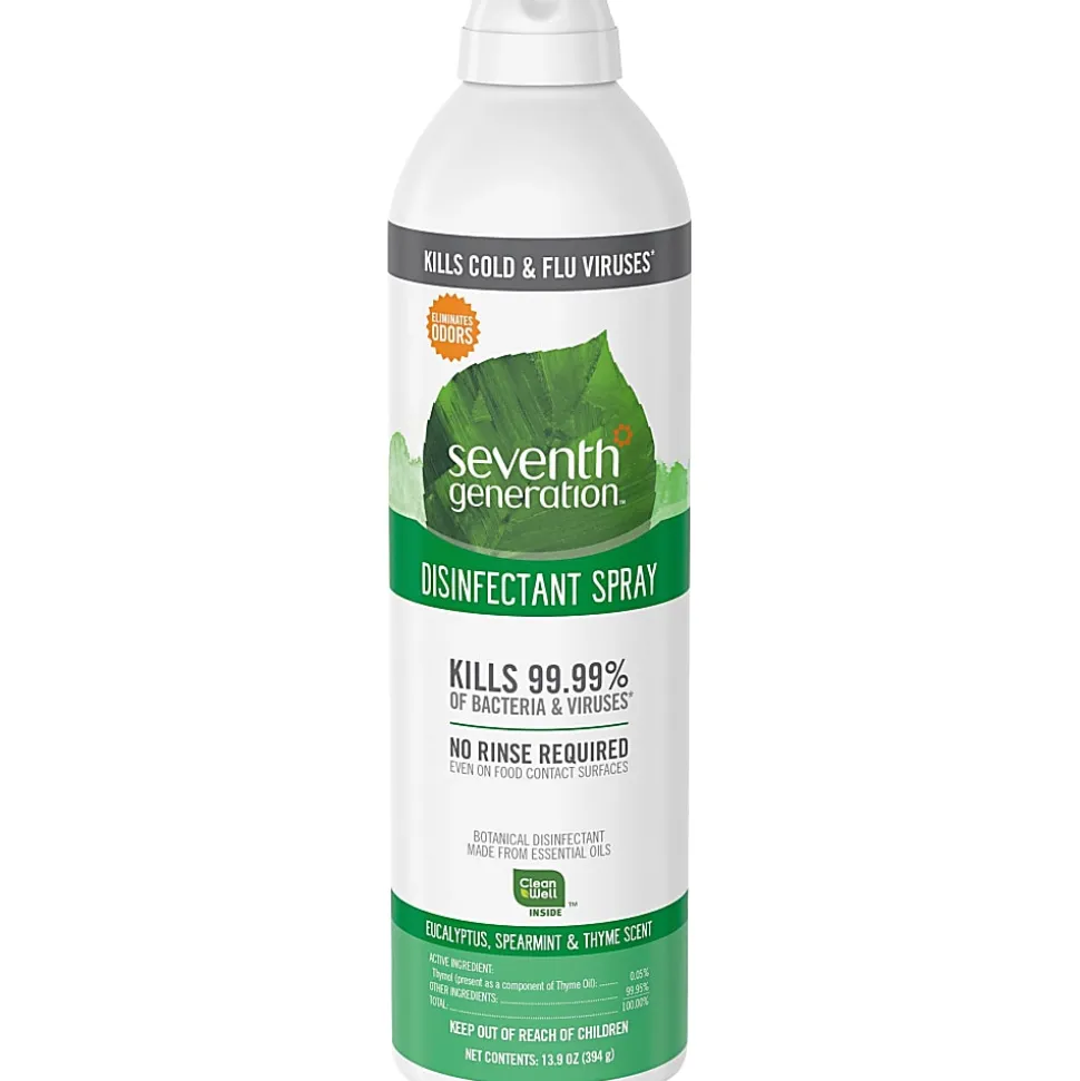 Seventh Generation Disinfectant Spray - For Day Care - 13.9 fl oz (0.4 quart) - Eucalyptus Spearmint & Thyme Scent - 22981CT