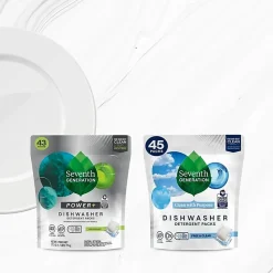 Seventh Generation Natural Dishwasher Detergent 45-Pack - For Dish - Free & Clear Scent - 20 / Pack