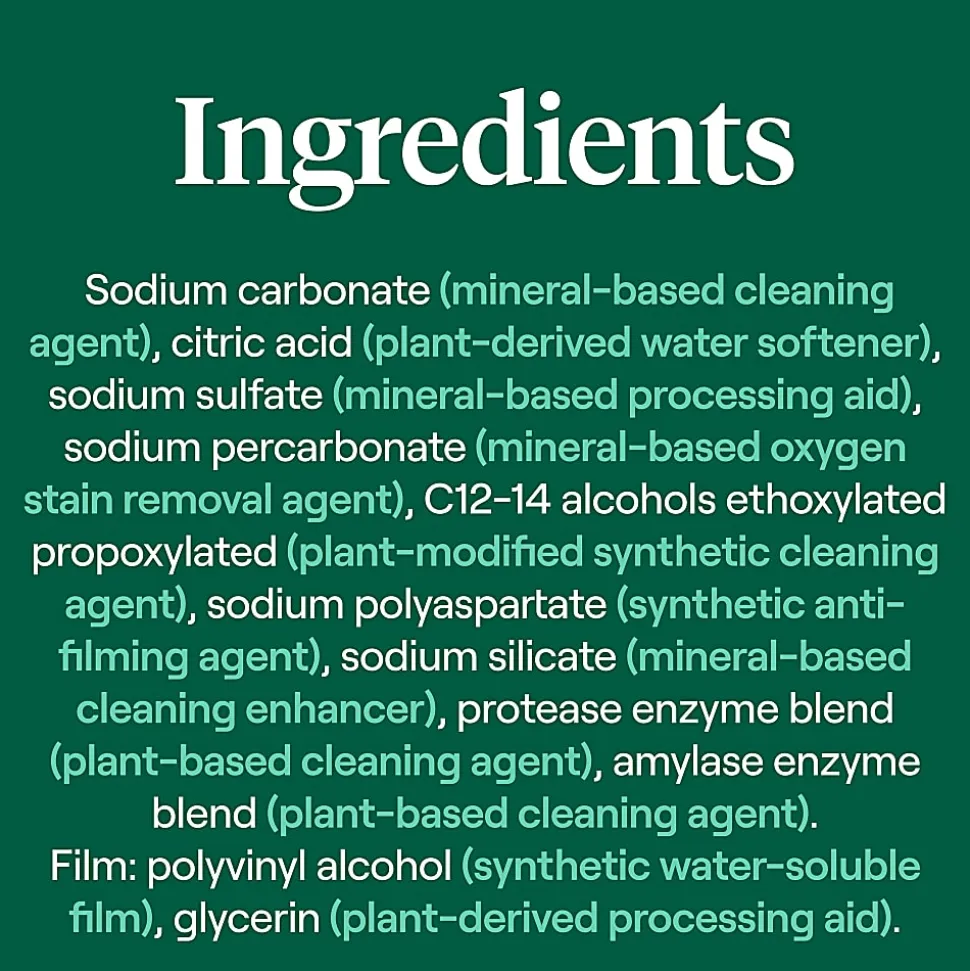Seventh Generation Natural Dishwasher Detergent 45-Pack - For Dish - Free & Clear Scent - 20 / Pack