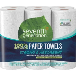 Seventh Generation™ 2-Ply Paper Towels, 100% Recycled, 140 Sheets Per Roll, Pack Of 6 Rolls