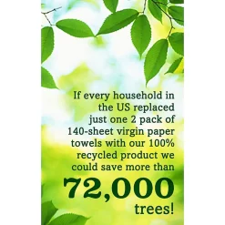 Seventh Generation™ 2-Ply Paper Towels, 100% Recycled, 140 Sheets Per Roll, Pack Of 6 Rolls