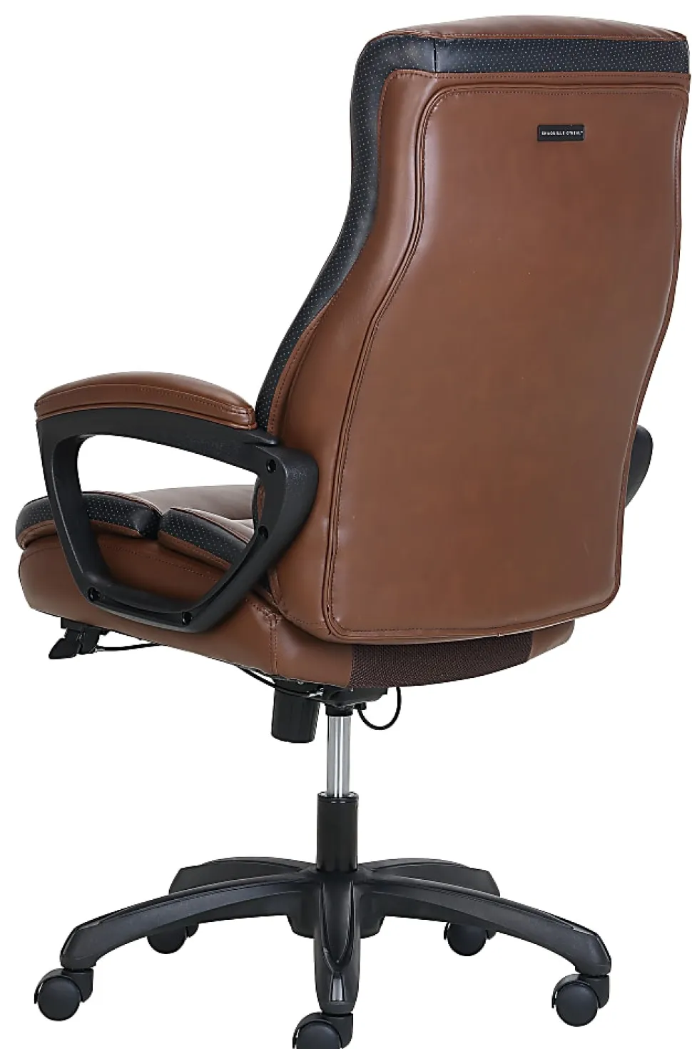 Shaquille O'Neal™ Amphion Ergonomic Bonded Leather High-Back Executive Office Chair, Brown/Black