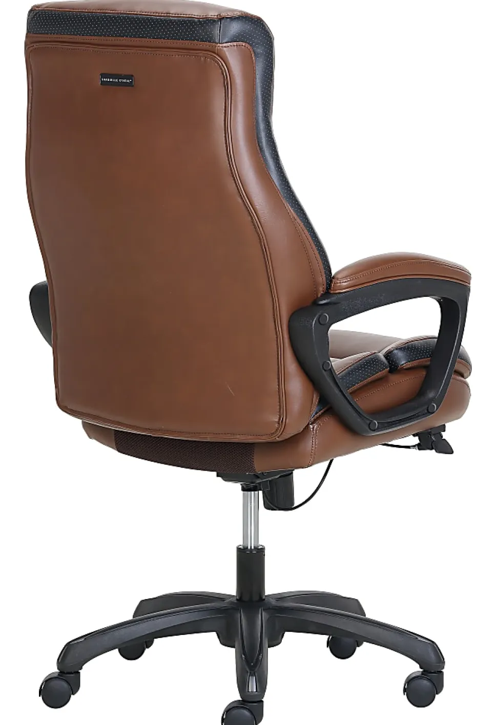 Shaquille O'Neal™ Amphion Ergonomic Bonded Leather High-Back Executive Office Chair, Brown/Black