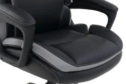 Shaquille O'Neal™ Amphion Ergonomic Bonded Leather High-Back Executive Office Chair, Black
