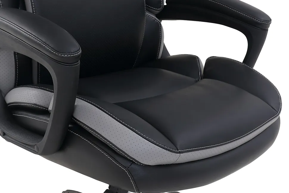 Shaquille O'Neal™ Amphion Ergonomic Bonded Leather High-Back Executive Office Chair, Black