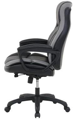 Shaquille O'Neal™ Amphion Ergonomic Bonded Leather High-Back Executive Office Chair, Black