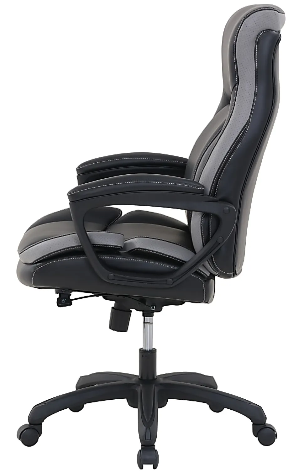 Shaquille O'Neal™ Amphion Ergonomic Bonded Leather High-Back Executive Office Chair, Black