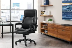 Shaquille O'Neal™ Amphion Ergonomic Bonded Leather High-Back Executive Office Chair, Black