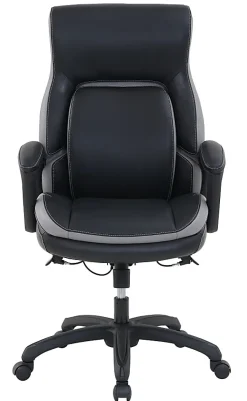 Shaquille O'Neal™ Amphion Ergonomic Bonded Leather High-Back Executive Office Chair, Black