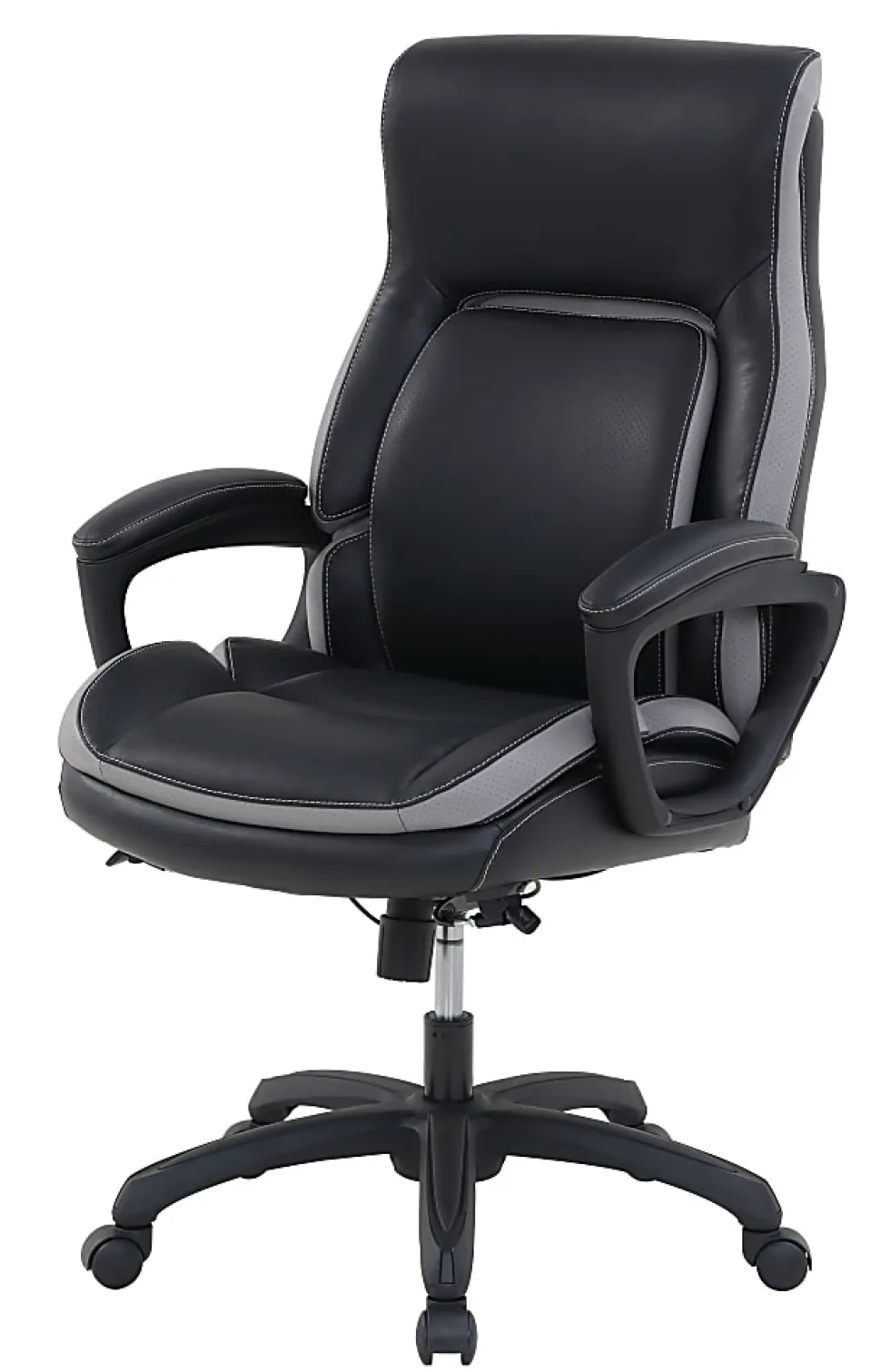 Shaquille O'Neal™ Amphion Ergonomic Bonded Leather High-Back Executive Office Chair, Black