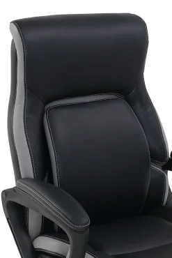 Shaquille O'Neal™ Amphion Ergonomic Bonded Leather High-Back Executive Office Chair, Black