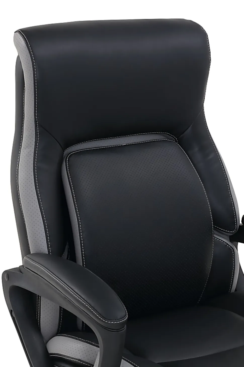 Shaquille O'Neal™ Amphion Ergonomic Bonded Leather High-Back Executive Office Chair, Black