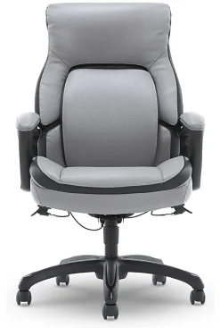 Shaquille O'Nealâ„¢ Amphion Ergonomic Bonded Leather High-Back Executive Office Chair, Gray