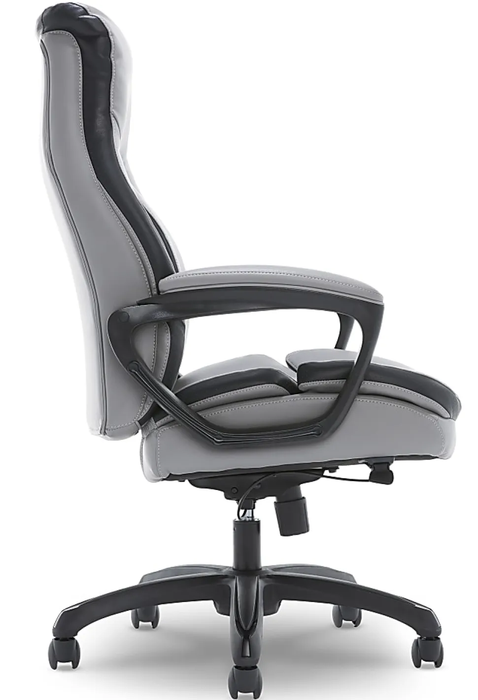 Shaquille O'Neal™ Amphion Ergonomic Bonded Leather High-Back Executive Office Chair, Gray