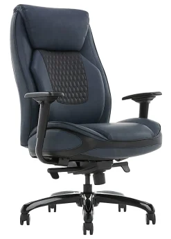 Shaquille O'Nealâ„¢ Nereus Ergonomic Bonded Leather High-Back Executive Office Chair, Navy