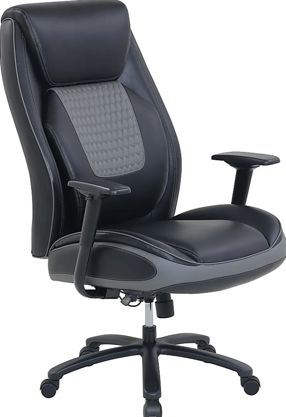 Shaquille O'Neal™ Nereus XXL Ergonomic Bonded Leather High-Back Executive Chair, Black