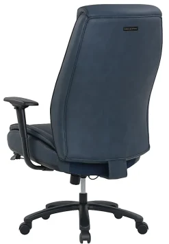 Shaquille O'Nealâ„¢ Nereus XXL Ergonomic Bonded Leather High-Back Executive Chair, Blue