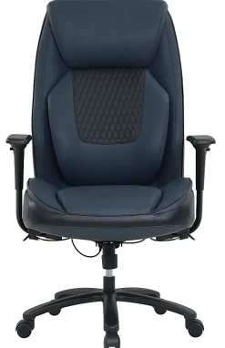 Shaquille O'Neal™ Nereus XXL Ergonomic Bonded Leather High-Back Executive Chair, Blue
