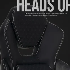 Shaquille O'Nealâ„¢ Sciron Big & Tall Ergonomic High-Back Vegan Leather Executive Gaming Office Chair, Black, BIFMA Compliant