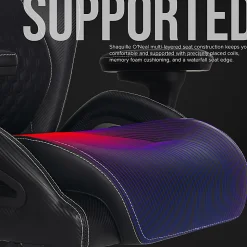 Shaquille O'Neal™ Sciron Big & Tall Ergonomic High-Back Vegan Leather Executive Gaming Office Chair, Black, BIFMA Compliant