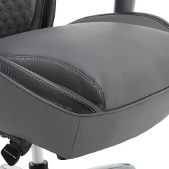 Shaquille O'Nealâ„¢ Zephyrus Ergonomic Bonded Leather High-Back Executive Office Chair, Gray