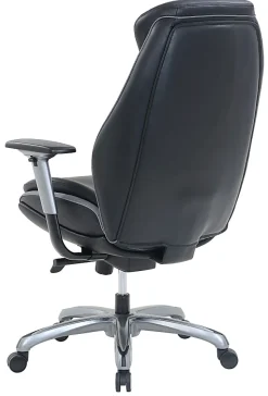 Shaquille O'Neal™ Zethus Ergonomic Bonded Leather High-Back Executive Office Chair, Black