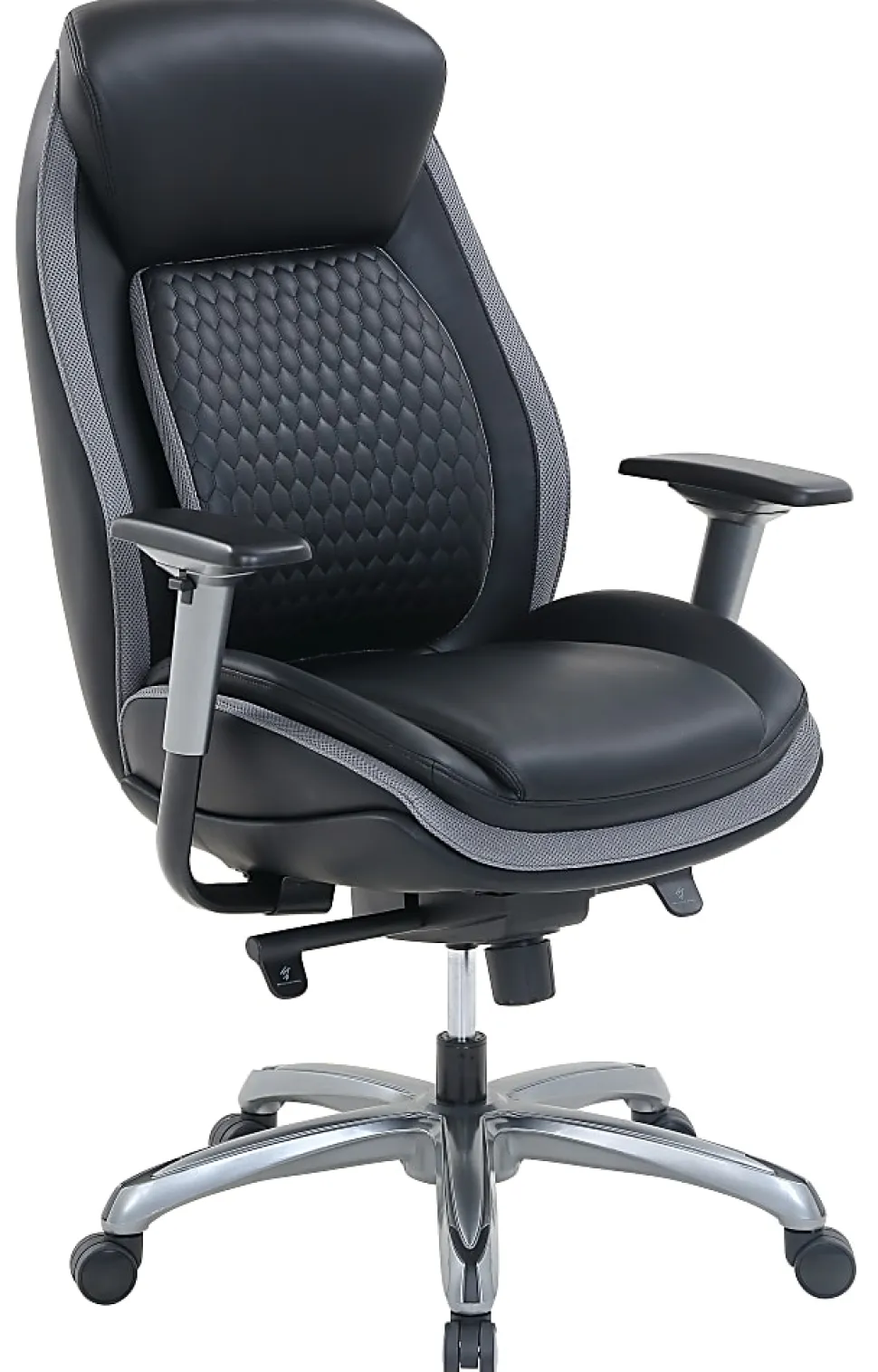 Shaquille O'Neal™ Zethus Ergonomic Bonded Leather High-Back Executive Office Chair, Black