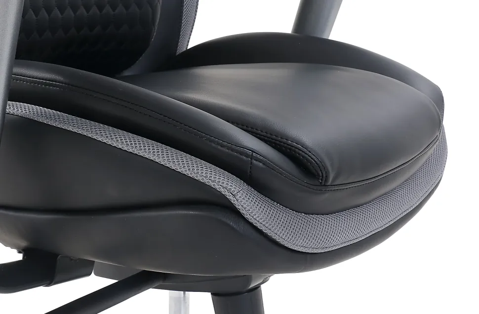 Shaquille O'Neal™ Zethus Ergonomic Bonded Leather High-Back Executive Office Chair, Black