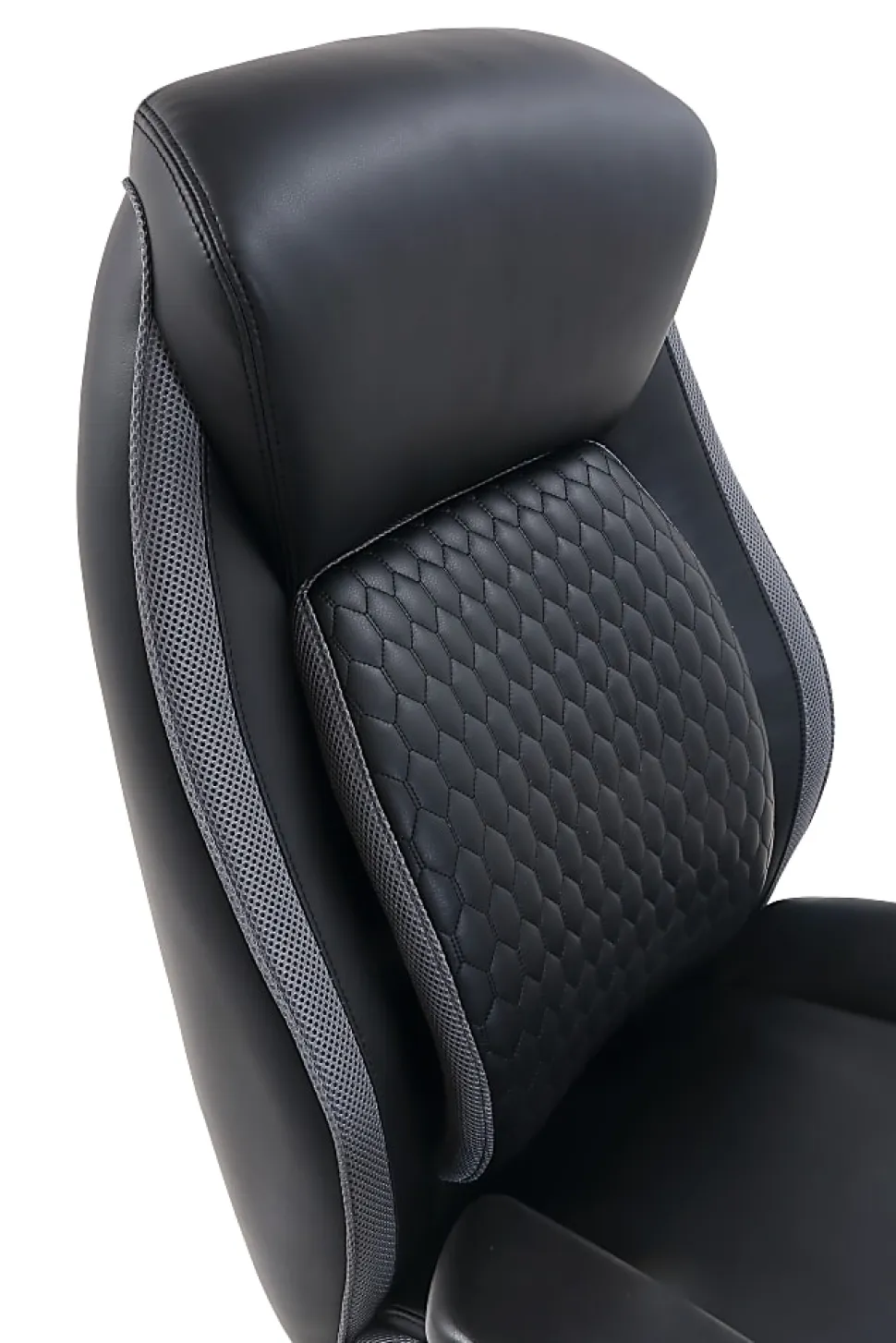 Shaquille O'Neal™ Zethus Ergonomic Bonded Leather High-Back Executive Office Chair, Black
