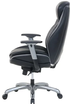 Shaquille O'Neal™ Zethus Ergonomic Bonded Leather High-Back Executive Office Chair, Black