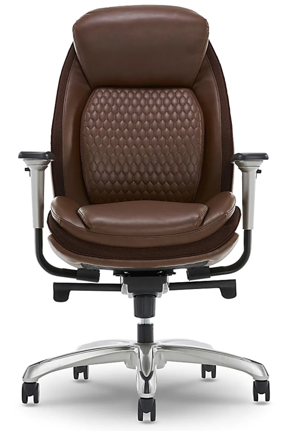 Shaquille O'Neal™ Zethus Ergonomic Bonded Leather High-Back Executive Office Chair, Brown