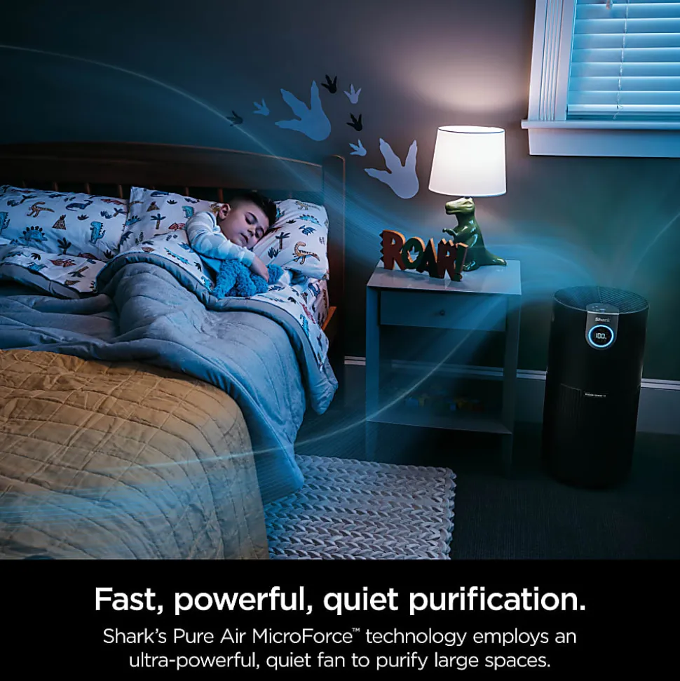 Shark Air Purifier MAX With True HEPA, 1200 Sq. Ft., Charcoal Gray, Total Qty 1