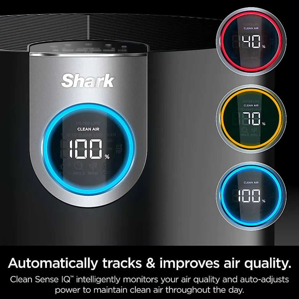 Shark Air Purifier MAX With True HEPA, 1200 Sq. Ft., Charcoal Gray, Total Qty 1